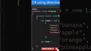 C# using directive