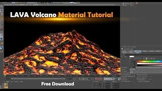 Lava Volcano Material Tutorial || C4D || PFX