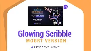Using Glowing Scribbles mogrts File Compress Tutorial