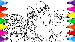 Despicable Me 4 Mega Minions Coloring Page