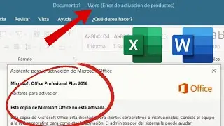 Error al activar el producto | Mensaje de advertencia de MS Word y Excel | Windows no activado