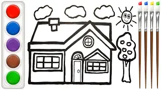 How to draw a  BIG House step by step