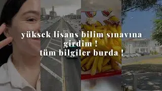 YÜKSEK LİSANS  BİLİM SINAVINA GİRDİM 