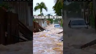 Enxurrada transforma rua da cidade em rio 