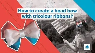 How to create a head bow with tricolour ribbons? I DIY I  National day I Luxembourg