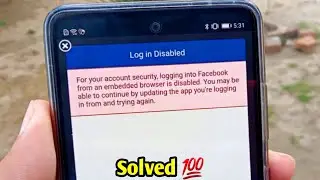 Fix Facebook Login Disabled - For your account security logging into facebook from an embedded...