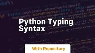 python typing syntax