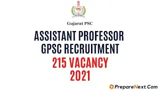 Gujarat Public Service Commission Recruitment 2021 | Assistant Professors