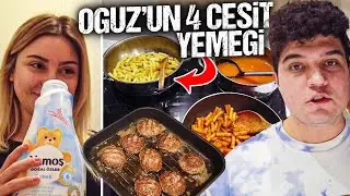 EVDE BİR GÜNÜMÜZ (OĞUZDAN 4 ÇEŞİT YEMEK) 😮 | GÜNLÜK VLOG