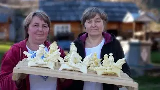 Дві сестри роблять Величні СИРНІ КОНИКИ у селі Брустури! Традиційне СИРНЕ МИСТЕЦТВО в Карпатах