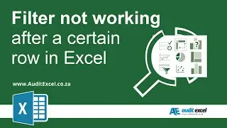 Excel filter not working after certain row