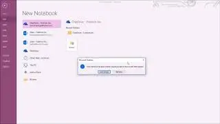 How to create a new notebook in OneNote 2016?