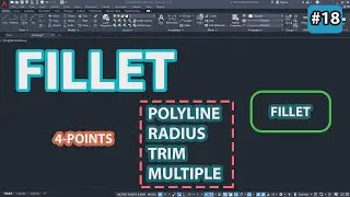 #18 How To Use Fillet Command In Autocad | Part1 | Beginner's Course | Cad Gizmo