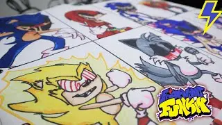 DIBUJANDO MODS DE FNF VS SONIC.EXE 2.0 | DRAWING FNF MODS