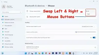 How to change mouse primary button in Windows 11 |  Swap Left and Right Mouse Buttons