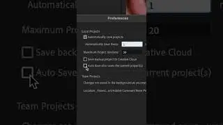 PREFERENCES: AUTOSAVE IN PREMIERE PRO 2024 