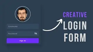 Creative Login From with Hide & Show Password Icon