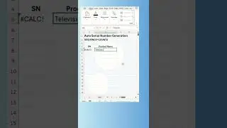 Automatic Appearing Serial Number #exceltips #excelsolutions