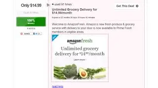 AmazonFresh: Unlimited Grocery Delivery for $14.99/month