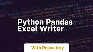 python pandas excel writer