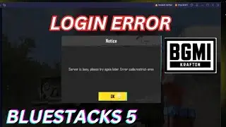 BGMI SERVER LOGIN ERROR / bluestacks 5 / 100% SOLVE #gaming  #bgmi  #pcgaming  #gamer