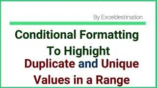 Highlight Duplicate  and Unique values using Conditional Formatting