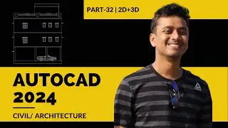 AutoCAD 2024 || Making a simple floor plan in AutoCAD 2024 || Part 32 || AutoCAD 2d drawing