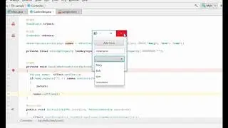 JavaFX Tutorial - Observable List example with Combo Box