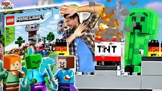 ЛЕГО БАШНЯ МАЙНКРАФТ: ПАПА БОБ И ВСЯ СБОРКА LEGO MINECRAFT НА ПАПА ДОМА!