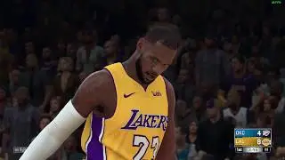 Los Angeles Lakers with LeBron vs. Oklahoma City Thunder - NBA 2k18 - LeBron Triple Double