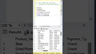 SQL Interview Question | Percent of Total Sales | SUBQUERY