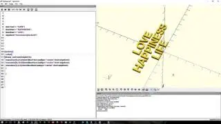 Openscad : Making a keyring with text