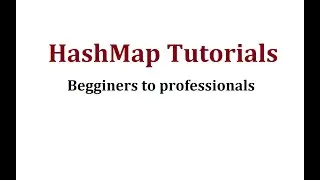 HashMap Tutorials