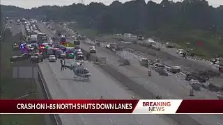 One hurt in Crash on I-85 troopers say