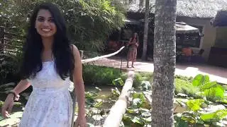 Indian models at a catwalk show on a Monkey Bridge in Mekong delta, Vietnam