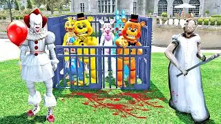 DreadBear Pode SALVAR os ANIMATRONICS da Granny e o Pennywise? | GTA V Five Nights at Freddy's