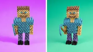 How to make Minecraft Steve | 3D Origami