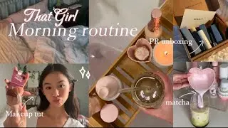 My Selfcare Saturday Morning Routine🤍🫧|| -Grwm, Makeup tut, Pr Unboxings, Skincare - Vixctoria