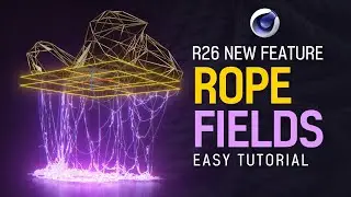 CINEMA 4D R26 Rope with Fields Tutorial l 필드에 반응하는 로프 효과