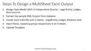 How To Design MultiSheet Excel Report - Using Excel Template - Oracle BI Publisher Fusion Apps