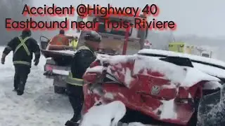 Yamachiche, in Mauricie, west of Trois Rivière | Car Accident, dozen injured