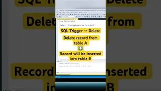 SQL Triggers - store your deleted records in to History table #shorts #coding #sql #sqlqueries