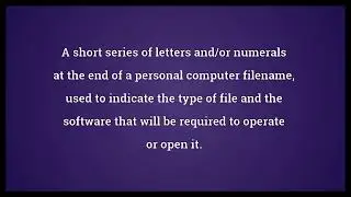 File extension Meaning