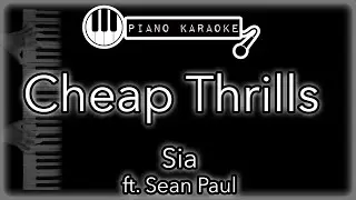 Cheap Thrills - Sia ft. Sean Paul - Piano Karaoke Instrumental