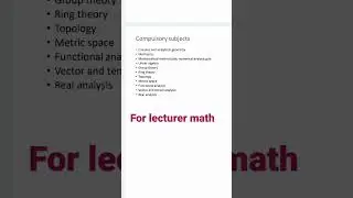 lecturer mathematics preparation compulsory subjects|| #ppscpreparation,#lecturermath