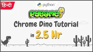 Pygame Tutorial for beginners  | Dino Game Python | 