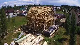 LIVE CAMERA Белоостров строительство каркасного дома 9x15