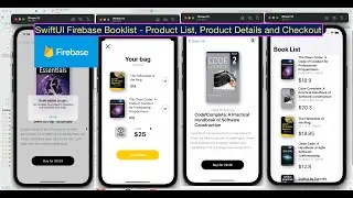 SwiftUI Firebase Booklist - Product List, Product Details and Checkout