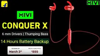Mivi Conquer X | Wireless Neckband🔥6 mm Drivers | Deep Bass | 14 Hours Battery🔥Features | Price