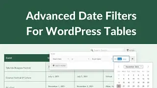 Better than Elementor Tables? Tablesome WordPress table plugin with Advanced Date Filters